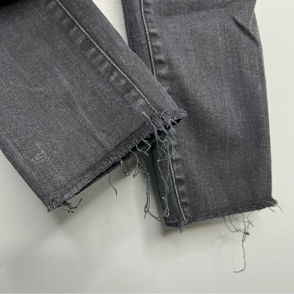 DENIM FORUM Black The Nico Mid Rise Skinny Crop Denim Jeans